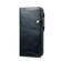 iPhone 15 Pro Max Denior Oil Wax Cowhide Magnetic Button Genuine Leather Case - Dark Blue