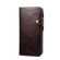 iPhone 15 Pro Max Denior Oil Wax Cowhide Magnetic Button Genuine Leather Case - Dark Red
