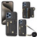 iPhone 15 Pro Max DF-09 Crossbody Litchi texture Card Bag Design PU Phone Case - Black