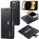 iPhone 15 Pro Max DG.MING Crazy Horse Texture Detachable Magnetic Leather Phone Case - Black