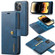 iPhone 15 Pro Max DG.MING Crazy Horse Texture Detachable Magnetic Leather Phone Case - Blue