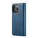 iPhone 15 Pro Max DG.MING Crazy Horse Texture Detachable Magnetic Leather Phone Case - Blue