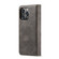 iPhone 15 Pro Max DG.MING Crazy Horse Texture Detachable Magnetic Leather Phone Case - Grey
