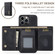 iPhone 15 Pro Max DG.MING M1 Series 3-Fold Multi Card Wallet Leather Phone Case - Black