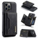 iPhone 15 Pro Max DG.MING M2 Series 3-Fold Card Bag Wallet Leather Phone Case - Black