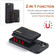 iPhone 15 Pro Max DG.MING M2 Series 3-Fold Card Bag Wallet Leather Phone Case - Black