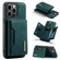 iPhone 15 Pro Max DG.MING M2 Series 3-Fold Card Bag Wallet Leather Phone Case - Green