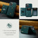 iPhone 15 Pro Max DG.MING M2 Series 3-Fold Card Bag Wallet Leather Phone Case - Green