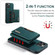 iPhone 15 Pro Max DG.MING M2 Series 3-Fold Card Bag Wallet Leather Phone Case - Green