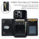 iPhone 15 Pro Max DG.MING M3 Series Glitter Powder Card Bag Leather Phone Case - Black