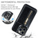 iPhone 15 Pro Max DG.MING M3 Series Glitter Powder Card Bag Leather Phone Case - Black