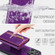 iPhone 15 Pro Max DG.MING M3 Series Glitter Powder Card Bag Leather Phone Case - Dark Purple