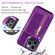 iPhone 15 Pro Max DG.MING M3 Series Glitter Powder Card Bag Leather Phone Case - Dark Purple
