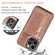 iPhone 15 Pro Max DG.MING M3 Series Glitter Powder Card Bag Leather Phone Case - Rose Gold