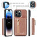 iPhone 15 Pro Max DG.MING M3 Series Glitter Powder Card Bag Leather Phone Case - Rose Gold