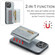 iPhone 15 Pro Max DG.MING M3 Series Glitter Powder Card Bag Leather Phone Case - Silver