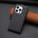 iPhone 15 Pro Max Diamond Lattice Vertical Flip Leather Phone Case - Black