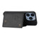 iPhone 15 Pro Max Double Buckle Card Slots PU+TPU Phone Case - Black