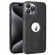 iPhone 15 Pro Max Electroplated Leather Texture PU + PC Phone Case - Black