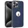 iPhone 15 Pro Max Electroplated Leather Texture PU + PC Phone Case - Blue