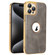 iPhone 15 Pro Max Electroplated Leather Texture PU + PC Phone Case - Grey