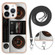 iPhone 15 Pro Max Electroplating Dual-side IMD Phone Case with Lanyard - Retro Radio