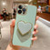 iPhone 15 Pro Max Electroplating Love Heart Holder TPU Phone Case - Green