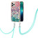 iPhone 15 Pro Max Electroplating Pattern IMD TPU Shockproof Case with Neck Lanyard - Colorful Scales