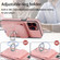 iPhone 15 Pro Max Electroplating Skin-feel Leather Ring Card Wallet Phone Case - Pink