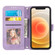 iPhone 15 Pro Max Embossed Stripes Skin Feel Leather Phone Case - Light Purple