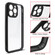 iPhone 15 Pro Max Fine Pore Frosted TPU + Transparent PC Phone Case - Black