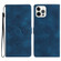 iPhone 15 Pro Max Flower Butterfly Embossing Pattern Leather Phone Case - Blue iPhone 15 Pro Max Flower Butterfly Embossing Pattern Leather Phone Case - Blue