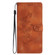 iPhone 15 Pro Max Flower Butterfly Embossing Pattern Leather Phone Case - Brown iPhone 15 Pro Max Flower Butterfly Embossing Pattern Leather Phone Case - Brown