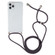 iPhone 15 Pro Max Four-Corner Shockproof Transparent TPU Case with Lanyard - Dark Grey iPhone 15 Pro Max Four-Corner Shockproof Transparent TPU Case with Lanyard - Dark Grey