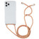 iPhone 15 Pro Max Four-Corner Shockproof Transparent TPU Case with Lanyard - Orange Purple