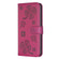 iPhone 15 Pro Max Four-leaf Embossed Leather Phone Case - Rose Red