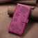 iPhone 15 Pro Max Four-leaf Embossed Leather Phone Case - Rose Red