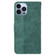 iPhone 15 Pro Max Geometric Embossed Leather Phone Case - Green