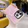 iPhone 15 Pro Max Gold Armor MagSafe Glitter Epoxy Phone Case - Pink