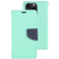 iPhone 15 Pro Max GOOSPERY FANCY DIARY Cross Texture Leather Phone Case - Mint Green