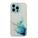 iPhone 15 Pro Max Hollow Marble Pattern TPU Straight Edge Phone Case - Blue