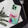 iPhone 15 Pro Max Hollow Marble Pattern TPU Straight Edge Phone Case - Green