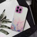 iPhone 15 Pro Max Hollow Marble Pattern TPU Straight Edge Phone Case - Pink