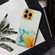 iPhone 15 Pro Max Hollow Marble Pattern TPU Straight Edge Phone Case - Yellow
