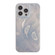 iPhone 15 Pro Max Hot Silver Stamp Gradient Feather Acrylic Hybrid TPU Phone Case - Silver