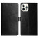 iPhone 15 Pro Max HT01 Y-shaped Pattern Flip Leather Phone Case - Black