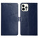 iPhone 15 Pro Max HT01 Y-shaped Pattern Flip Leather Phone Case - Blue