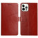iPhone 15 Pro Max HT01 Y-shaped Pattern Flip Leather Phone Case - Brown