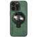 iPhone 15 Pro Max i.Crystal Lambskin Fulcrum Support Phone Case - Green