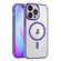 iPhone 15 Pro Max Ice Color Magnetic Series PC + Acrylic Magsafe Phone Case - Purple